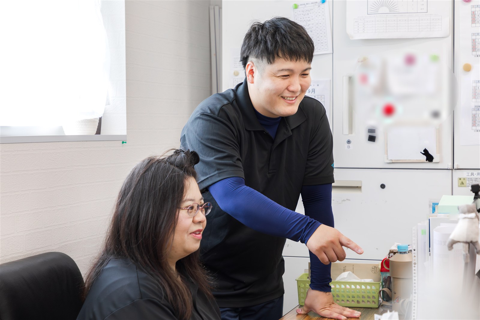 スタッフとの連携の様子